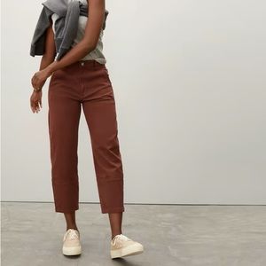 Everlane Brown Ankle Cropped Pants